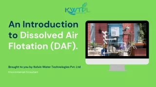 Dissolved Air Flotation PPT