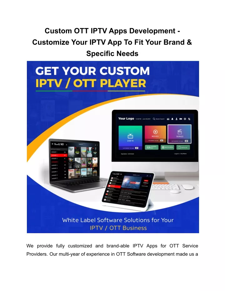 custom ott iptv apps development customize your