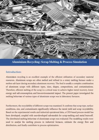 aluminium recycling scrap melting process