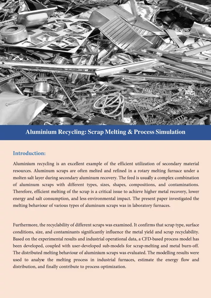 aluminium recycling scrap melting process