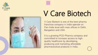 Why is PCD Pharma Franchise a Good Option for Business Startup? - V Care Biotech
