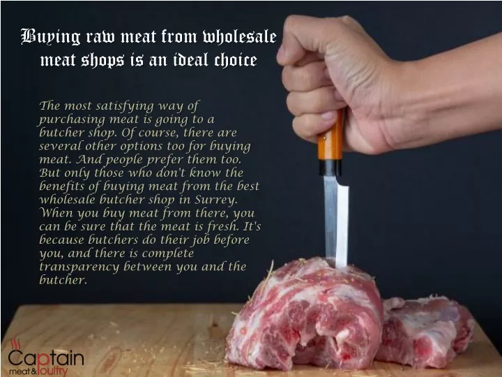 buying raw meat from wholesale meat shops
