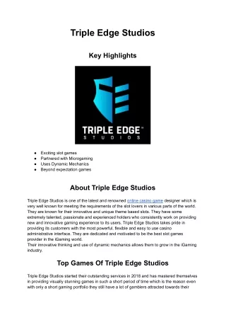triple edge studios