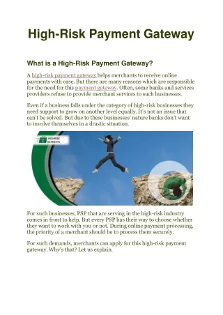 high risk payment gateway