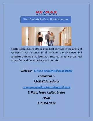 El Paso Residential Real Estate | Realtorselpaso.com