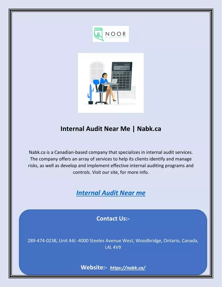 internal audit near me nabk ca