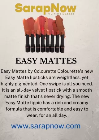 Shop Colourette Easy Mattes Online | Sarap Now
