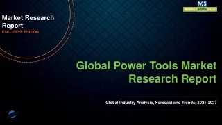 Power Tools Market Growth, Size, Share, Trends, COVID-19 Impact Analysis, and Fo