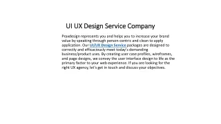 UI UX Design Service Company