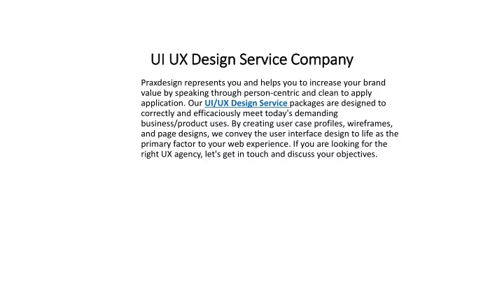 ui ux design service company