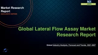 Lateral Flow Assay Market 2021: Will Promptly Grow in Near Future 2027