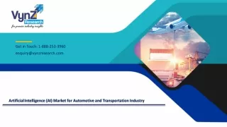 Artificial Intelligence (AI) Market for Automotive and Transportation Industry