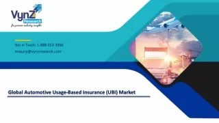 Automotive Usage-Based Insurance (UBI) Market – Analysis and Forecast (2021-2027