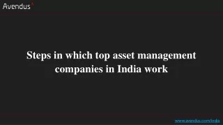 steps in which top asset management companies