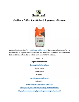 cold brew coffee store online sugarcanecoffee com