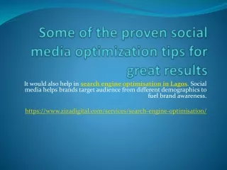 Some of the proven social media optimization tips for great results