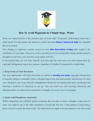 how to avoid plagiarism in 4 simple steps writer