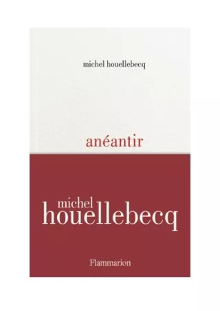 Anéantir - Michel Houellebecq