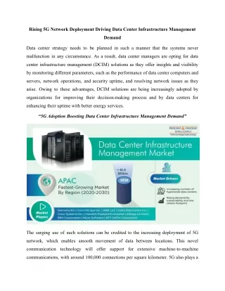 DCIM Market Future Growth Statistic, Trends Analysis and Challenges, 2030