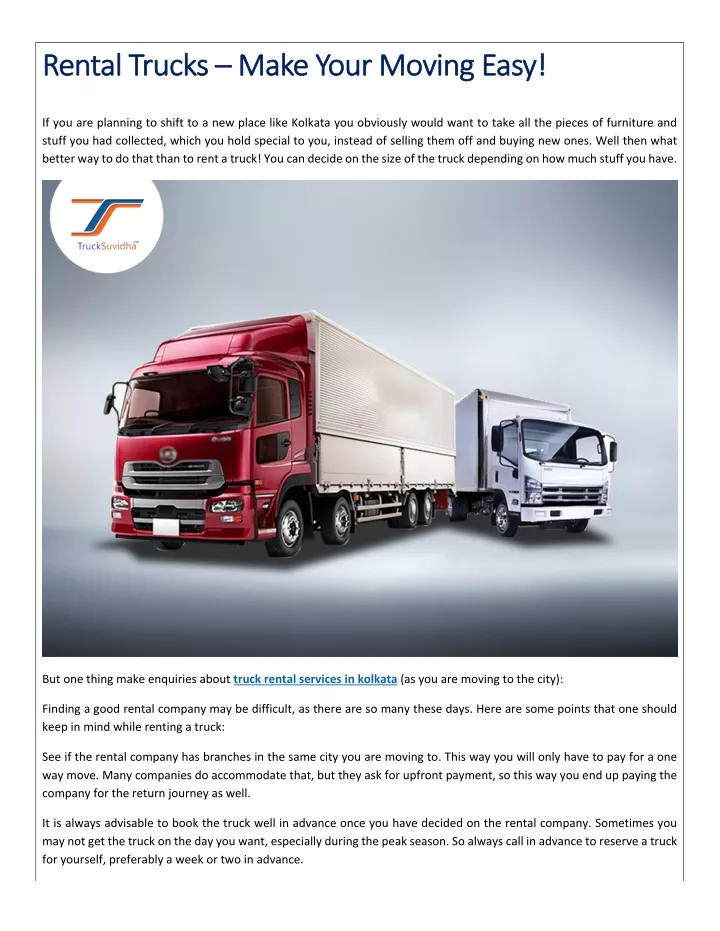 rental trucks rental trucks make your moving easy