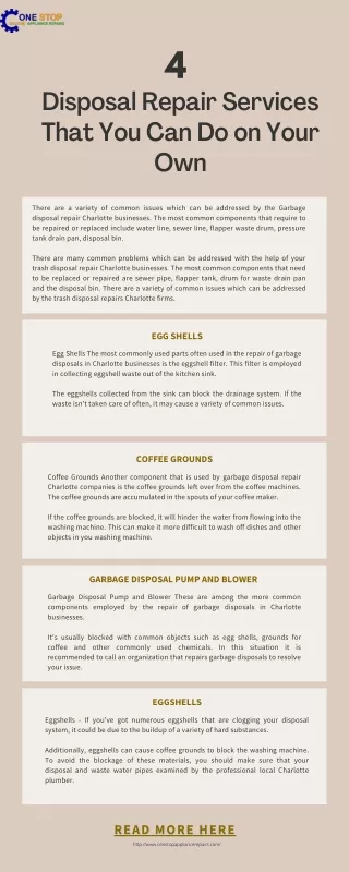 4 Disposal Repair Services That You Can Do on Your Own