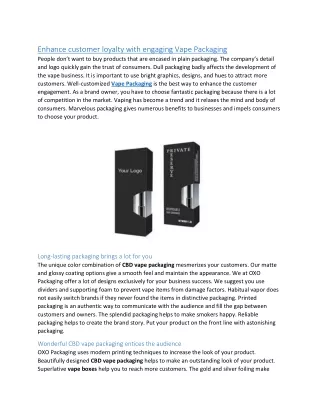 enhance customer loyalty with engaging vape