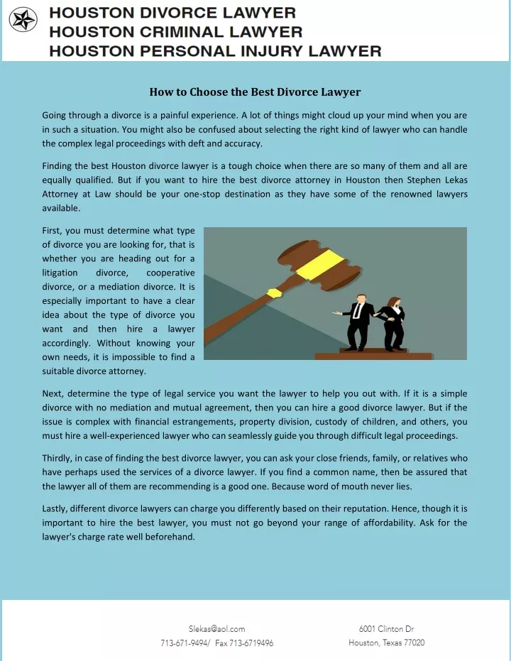 how to choose the best divorce lawyer