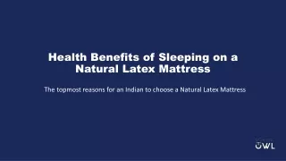 Health Benefits Of A Natural Latex Mattress