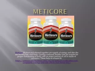meticore walnut and almond together are supply