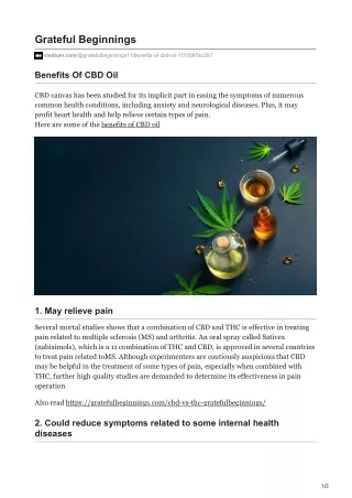 Benefits Of CBD Oil