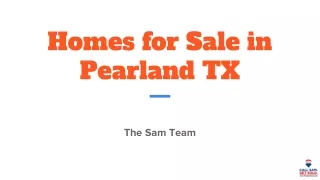 Homes for Sale in Pearland TX
