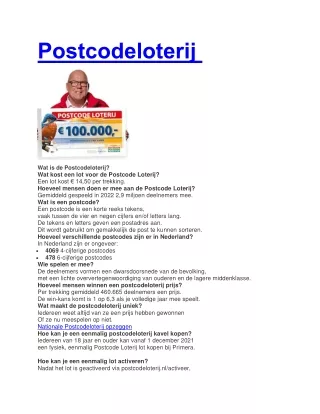 postcodeloterij