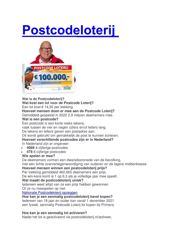 postcodeloterij