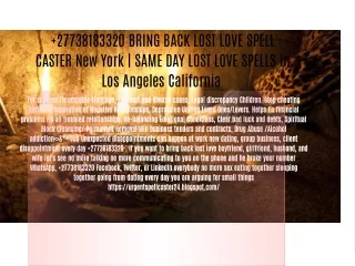 27738183320 BRING BACK LOST LOVE SPELL CASTER New York | SAME DAY LOST LOVE SPELLS In Los Angeles California Chicago Il