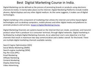 best digital marketing course in india
