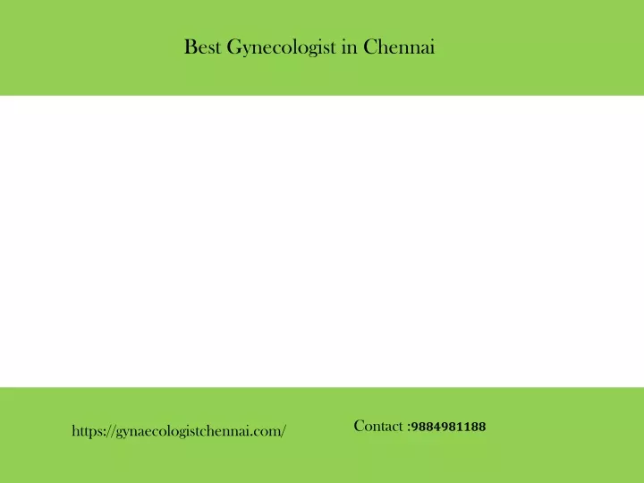 best gynecologist in chennai