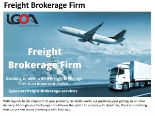 Freight Brokerage Firm