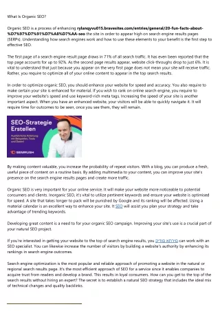 what is organic seo