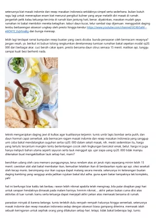 Buletin Masak Indomie Dan Resep Masakan Indonesia Terkini Dan Juga Terenak Hari