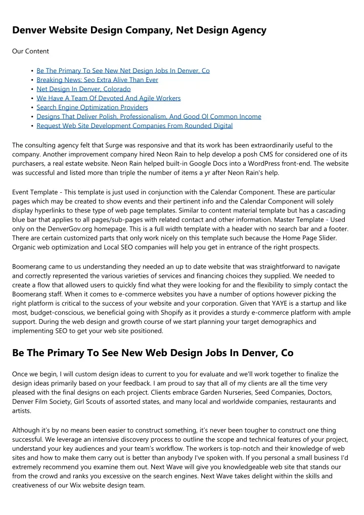 denver website design company net design agency