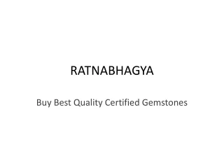 Best place to buy gemstones - RATNABHAGYA
