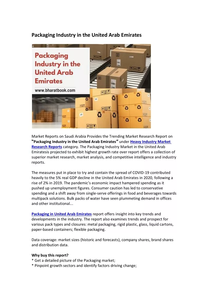 packaging industry in the united arab emirates