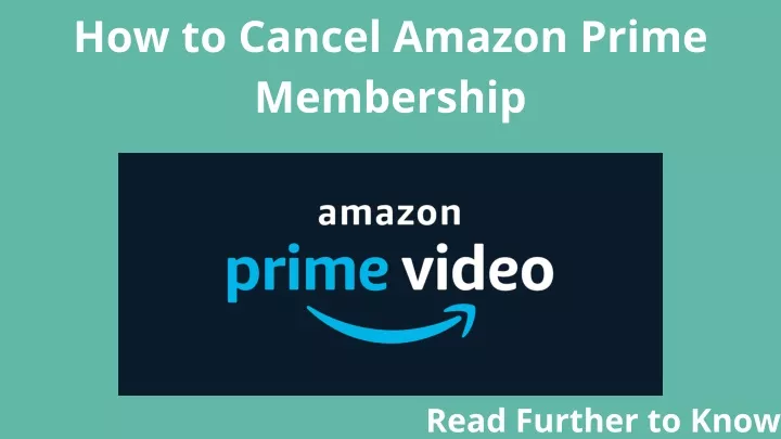 how to cancel amazon prime membership