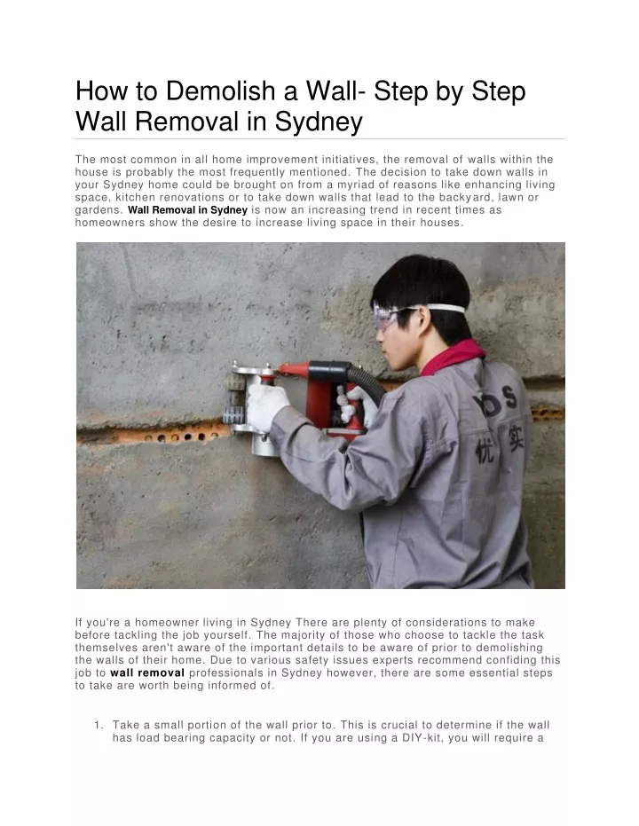 how to demolish a wall step by step wall removal