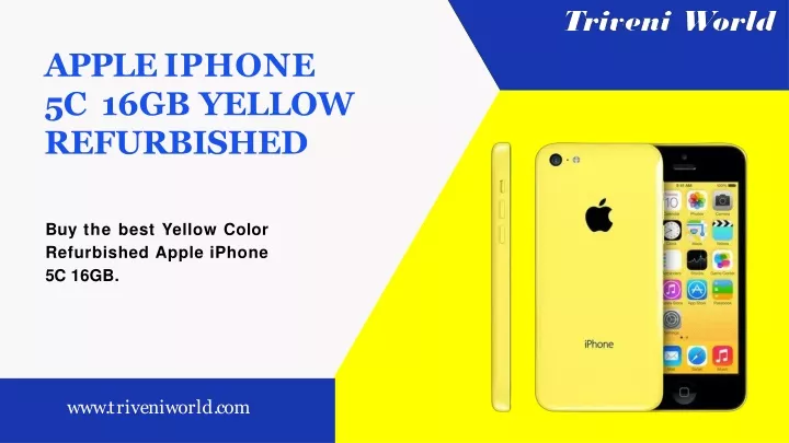 apple iphone 5c 16gb yellow refurbished