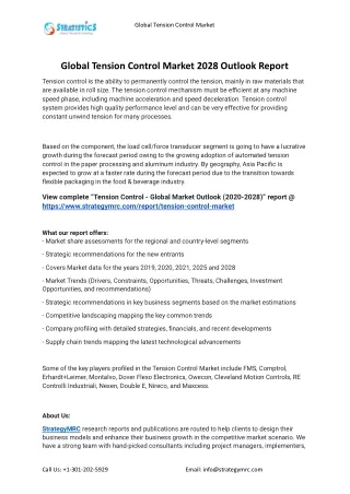 global tension control market