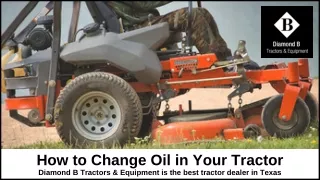 how to change oil in your tractor diamond