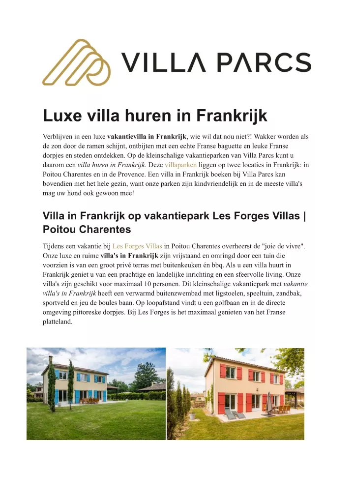 luxe villa huren in frankrijk