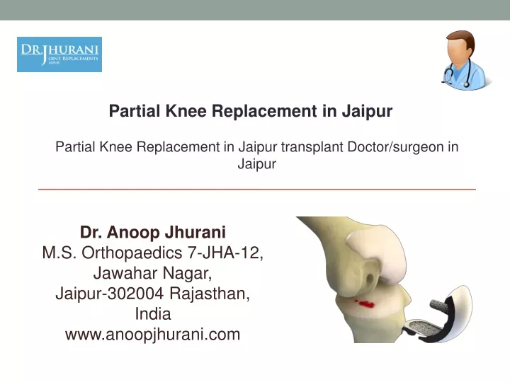 partial knee replacement in jaipur
