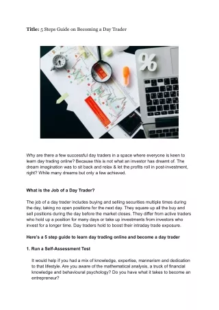 title 5 steps guide on becoming a day trader